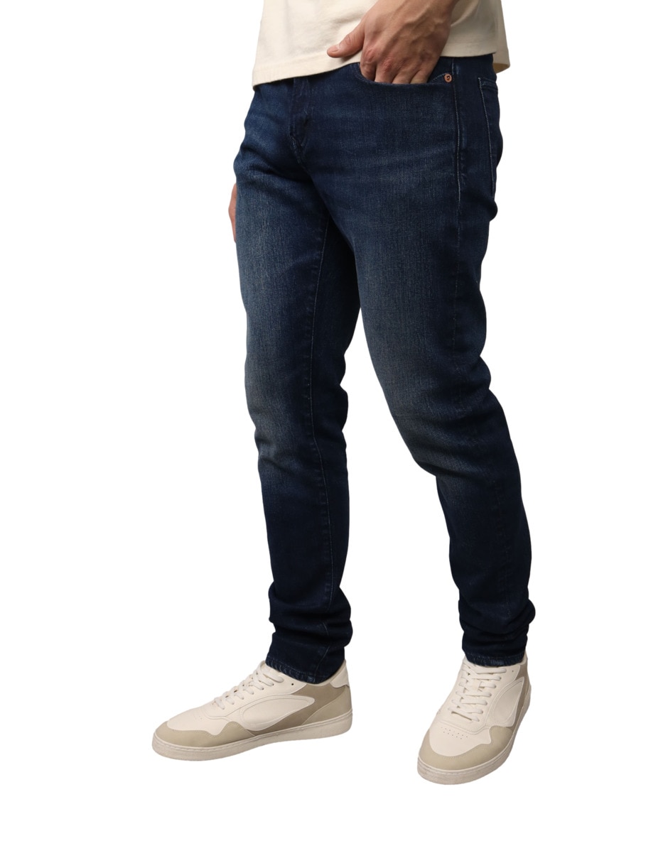 Jeans skinny lavado obscuro para hombre