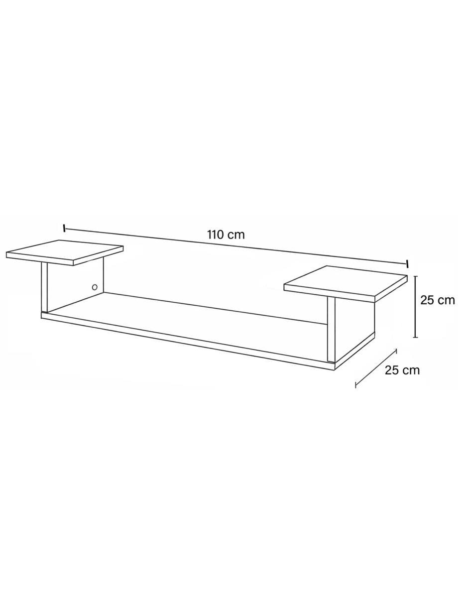Mueble flotante para TV armable Anisa Knot Studio de MDF