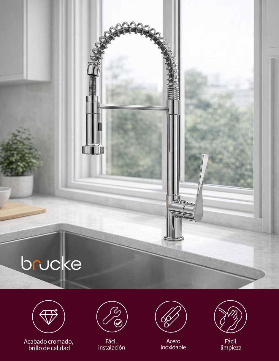 Llave mezcladora para cocina Brucke