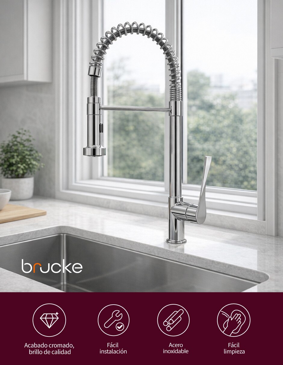 Llave mezcladora para cocina Brucke