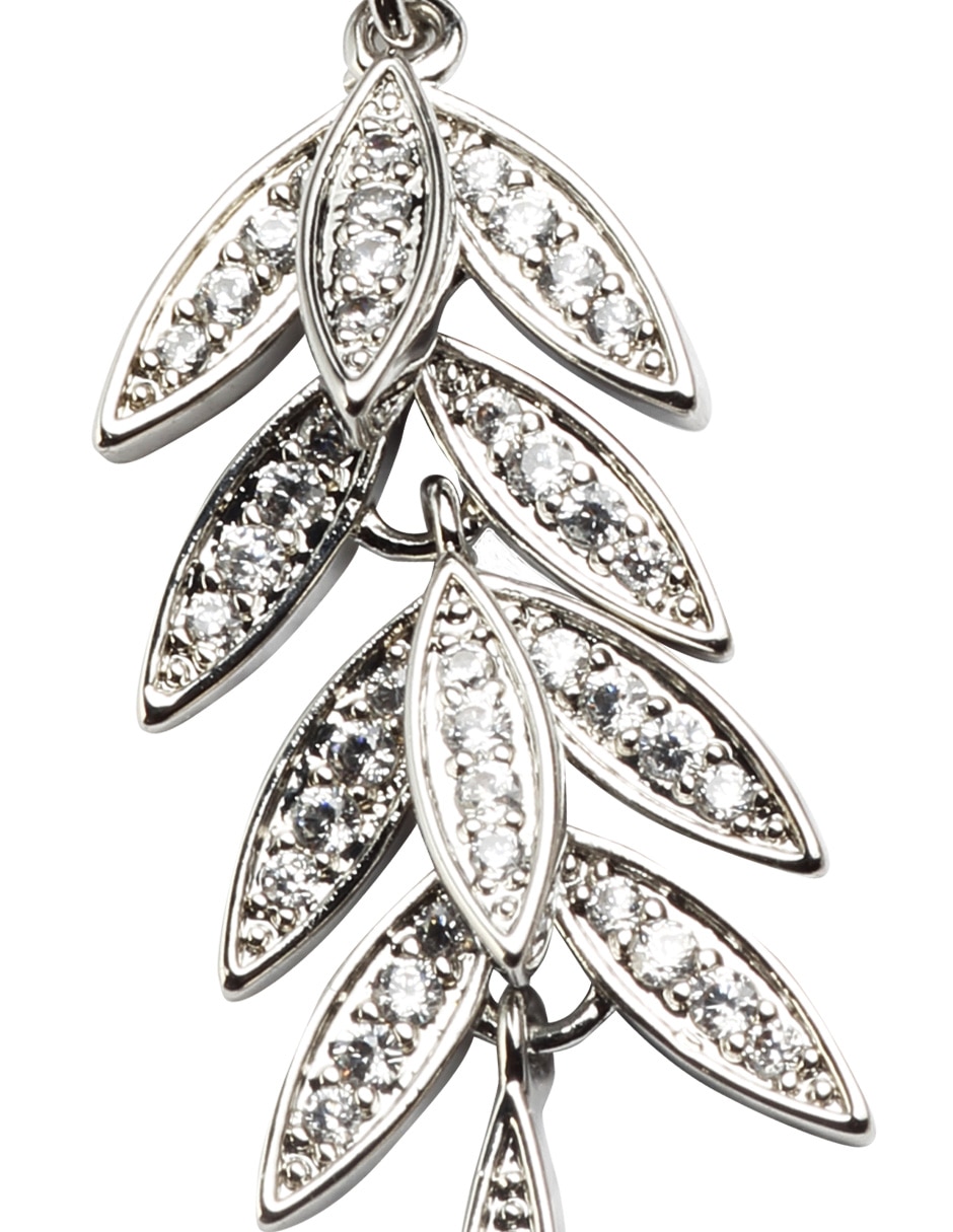 Aretes largos de hoja Yoiko zirconia