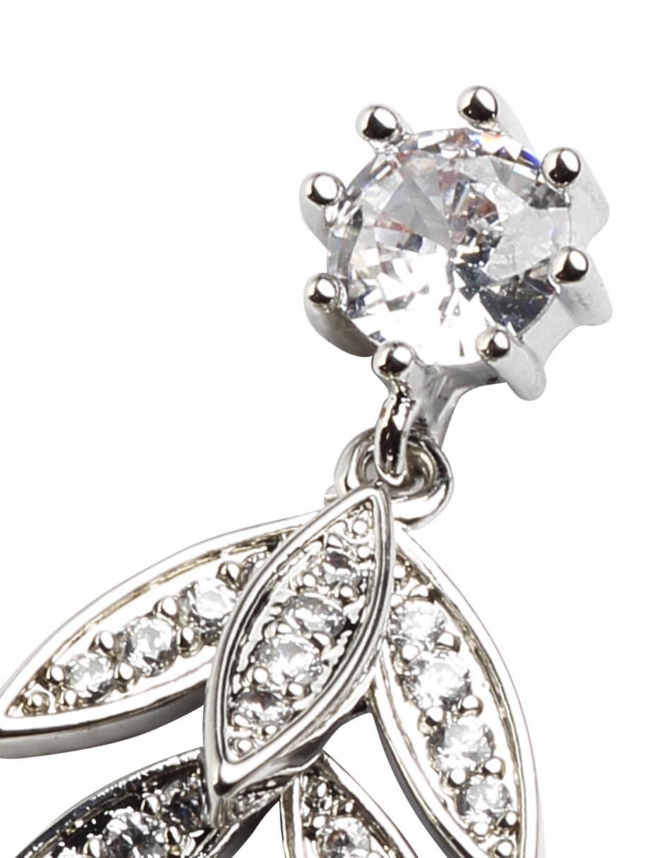 Aretes largos de hoja Yoiko zirconia