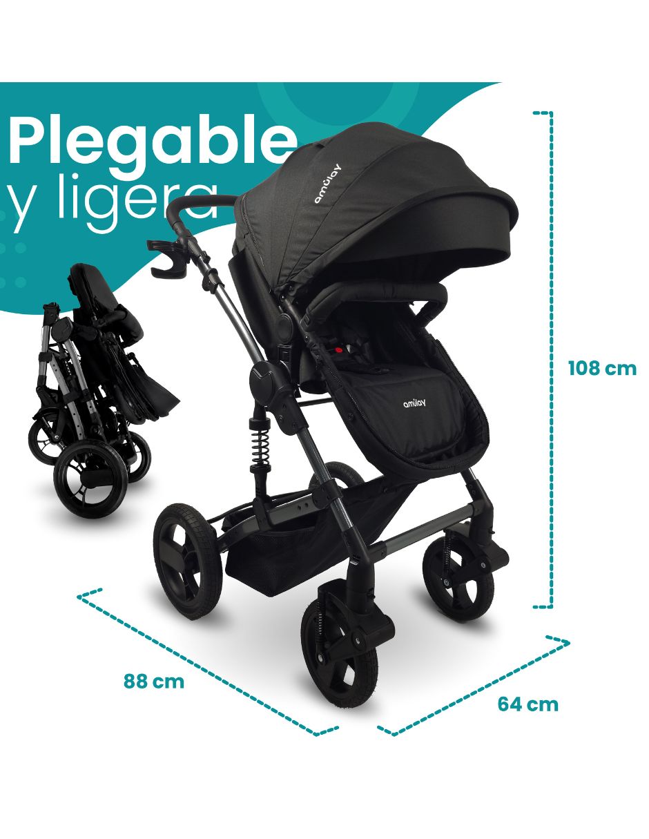Carriola Con portabebé Carriola Plegable Sí