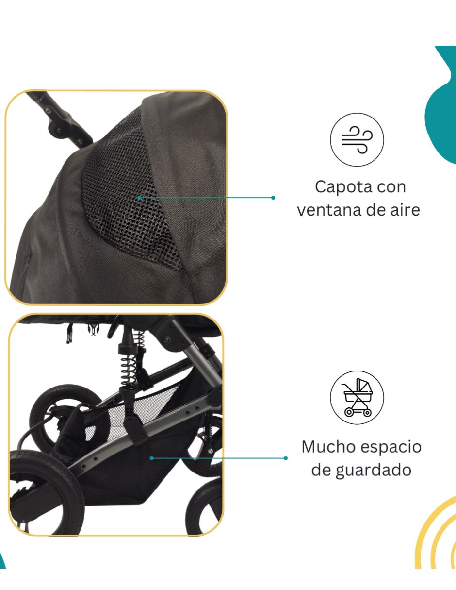 Carriola Con portabebé Carriola Plegable AMULAY Sí