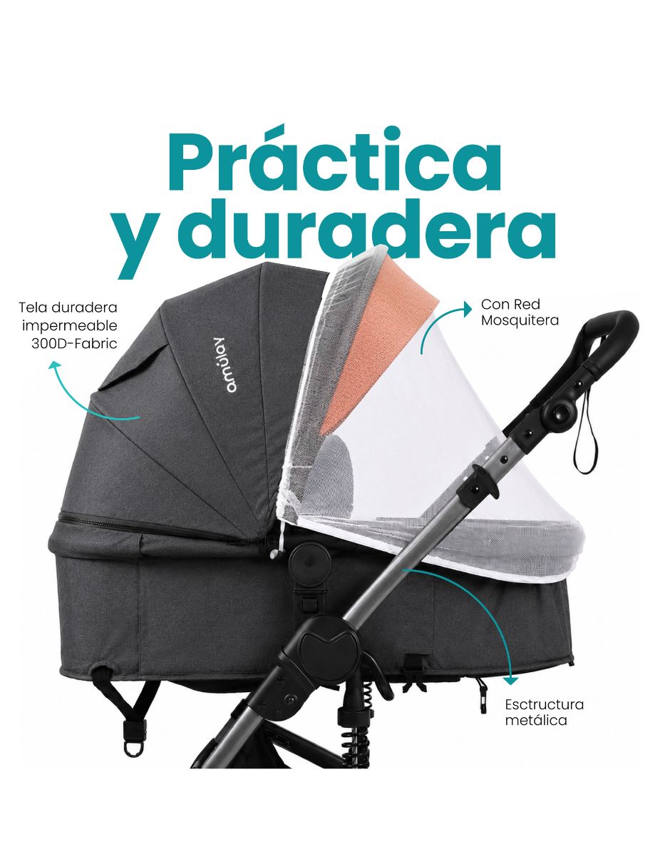 Carriola Con portabebé Carriola Plegable Sí 3