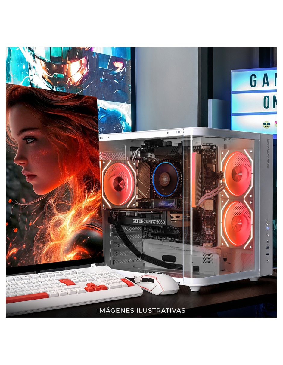 Computadora gamer DTX Gaming DXTI716GB55060MTPW 27 pulgadas Full HD Intel Core i7 NVIDIA GeForce RTX 5060 16 GB RAM 1 TB SSD