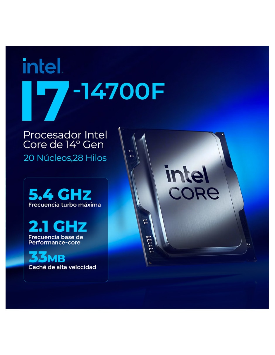 Computadora gamer DTX Gaming DXTI716GB55060MTPW 27 pulgadas Full HD Intel Core i7 NVIDIA GeForce RTX 5060 16 GB RAM 1 TB SSD