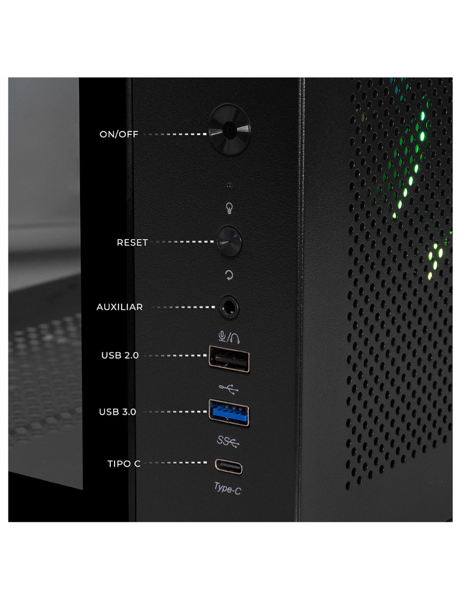Computadora gamer DXT Gaming DXTI716GB55060TPB Intel Core i7 NVIDIA GeForce RTX 5060 16 GB RAM 1 TB SSD