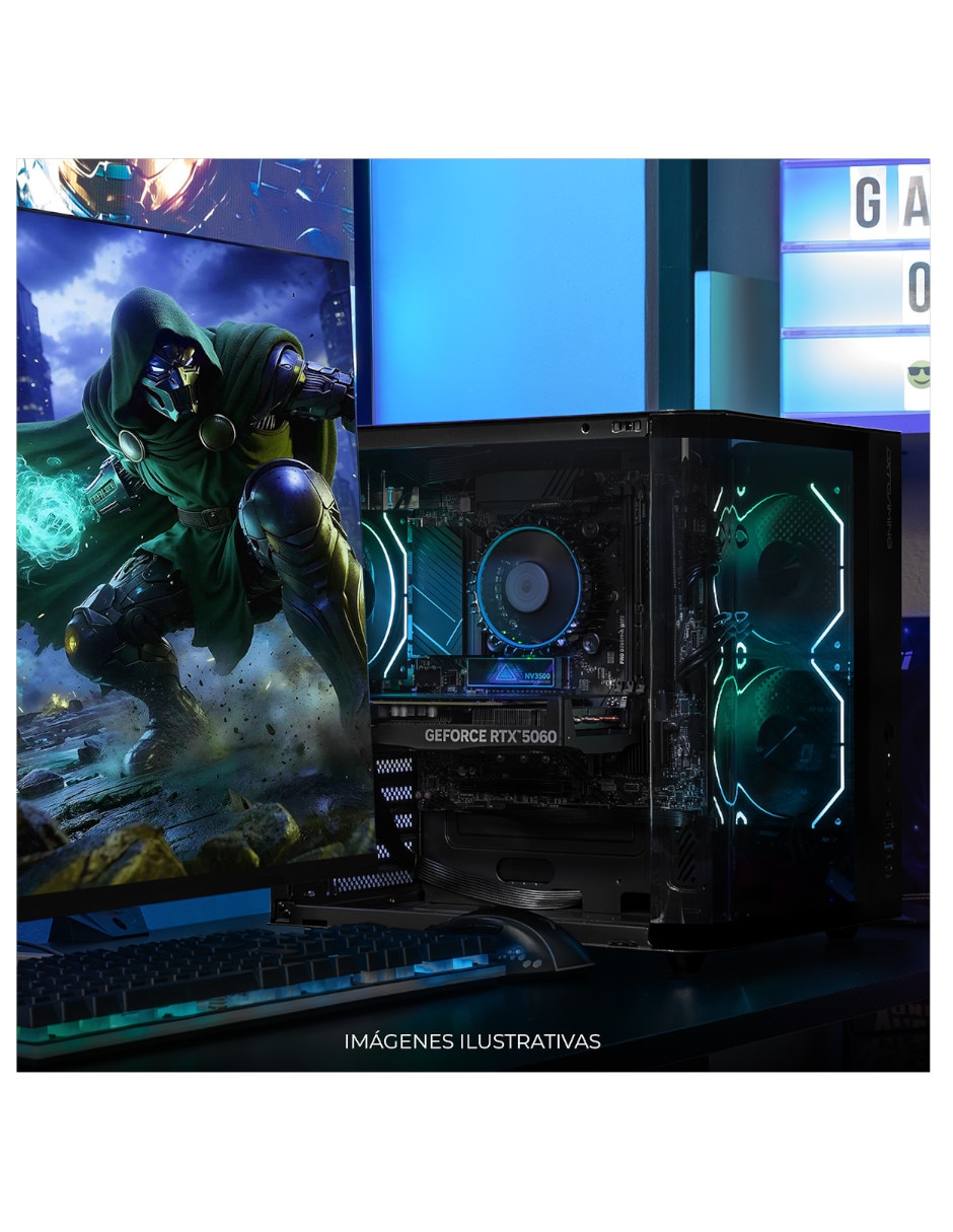 Computadora gamer DXT Gaming DXTI716GB55060TPB Intel Core i7 NVIDIA GeForce RTX 5060 16 GB RAM 1 TB SSD