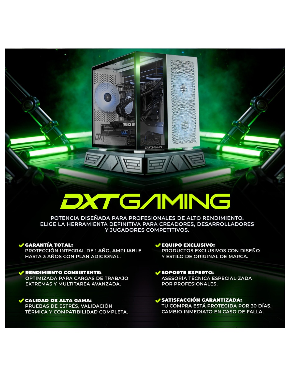 Computadora gamer DXT Gaming DXTI716GB55060TPB Intel Core i7 NVIDIA GeForce RTX 5060 16 GB RAM 1 TB SSD