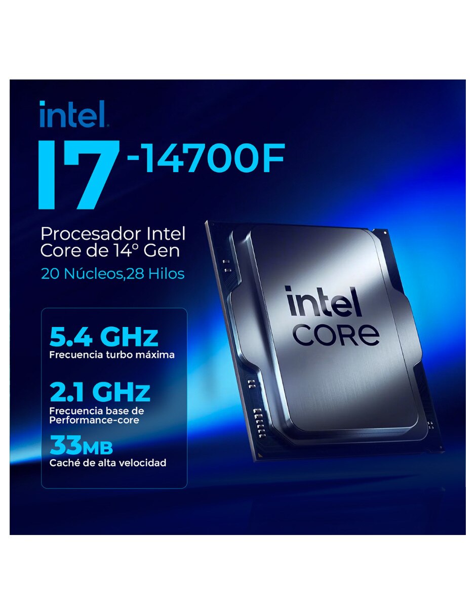 Computadora gamer DTX Gaming DXTI716GB55060MTPB 27 pulgadas Full HD Intel Core i7 NVIDIA GeForce RTX 5060 16 GB RAM 1 TB SSD