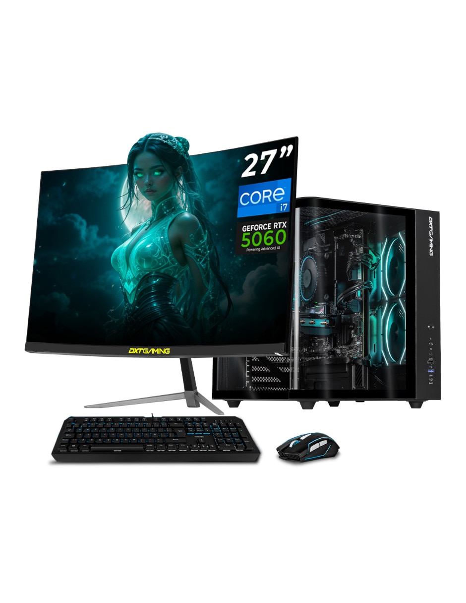 Computadora gamer DTX Gaming DXTI716GB55060MTPB 27 pulgadas Full HD Intel Core i7 NVIDIA GeForce RTX 5060 16 GB RAM 1 TB SSD