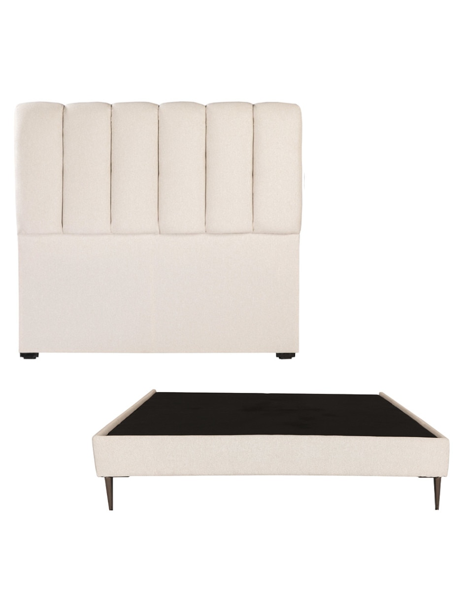 Cama kami slim de madera y tela Cama kami slim de madera y tela