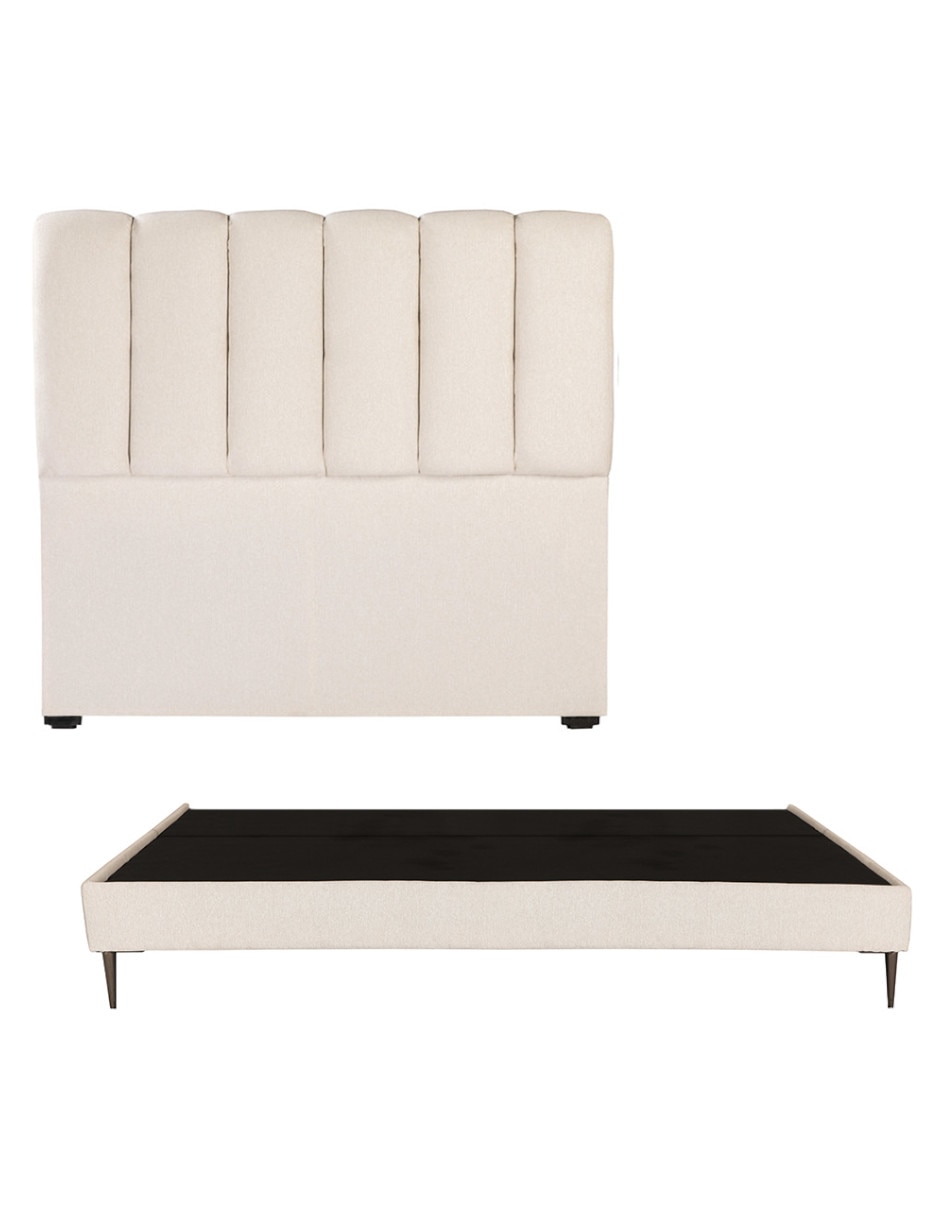 Cama kami slim de madera y tela Cama kami slim de madera y tela