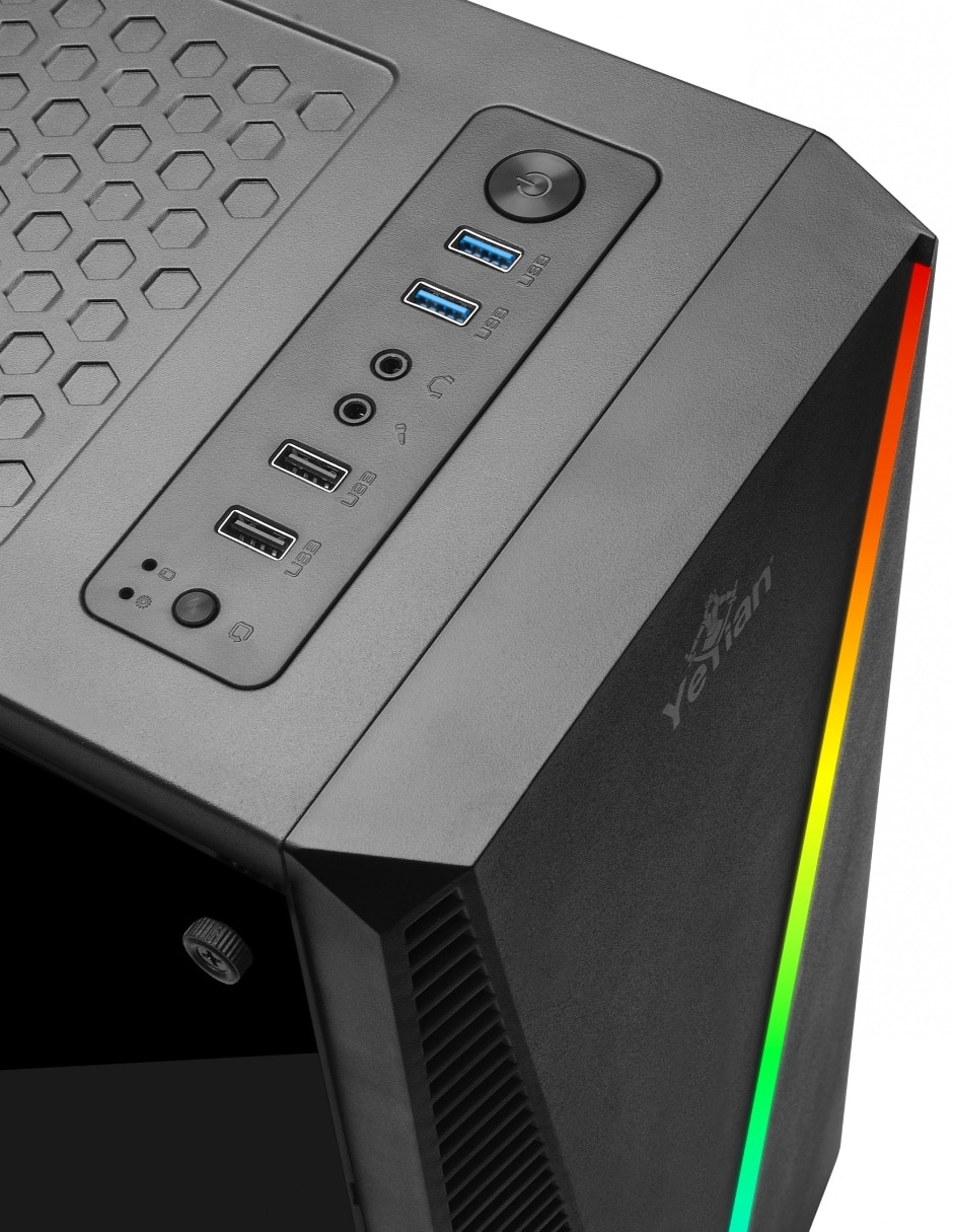 Computadora gamer Crescent YPA-CM56GTB-251M AMD Ryzen 5 AMD Radeon 16 GB RAM 1 TB HDD 256 GB SSD 6