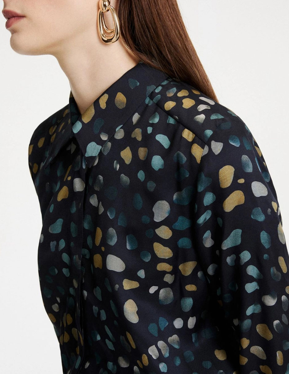 Blusa camisera manga larga para mujer 4