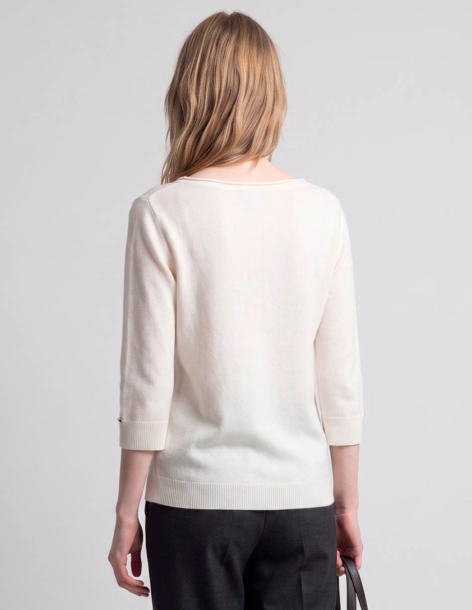 Suéter cuello ojal para mujer 2