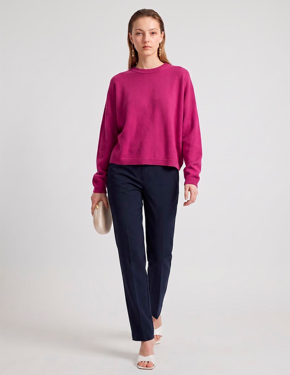 Suéter cuello redondo para mujer Suéter cuello redondo para mujer