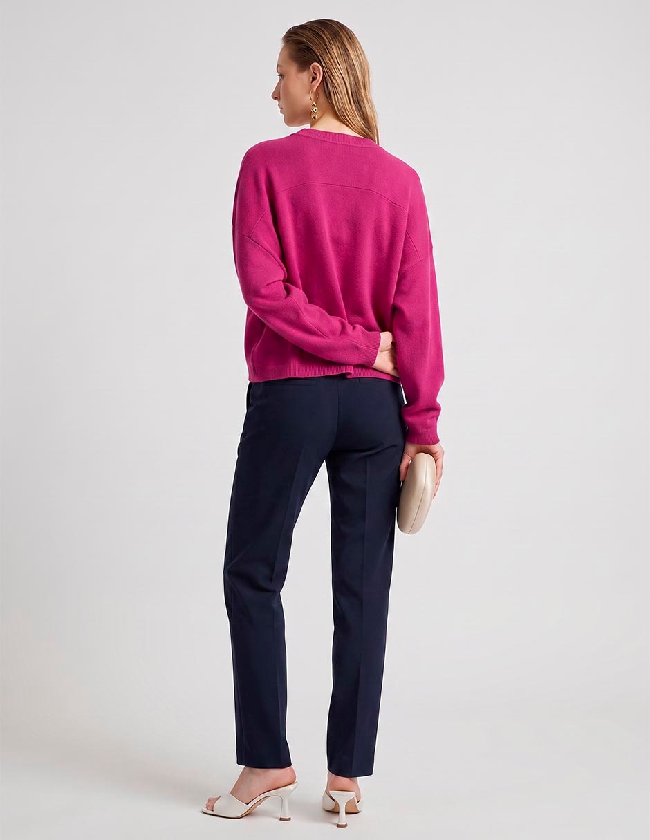 Suéter cuello redondo para mujer 2