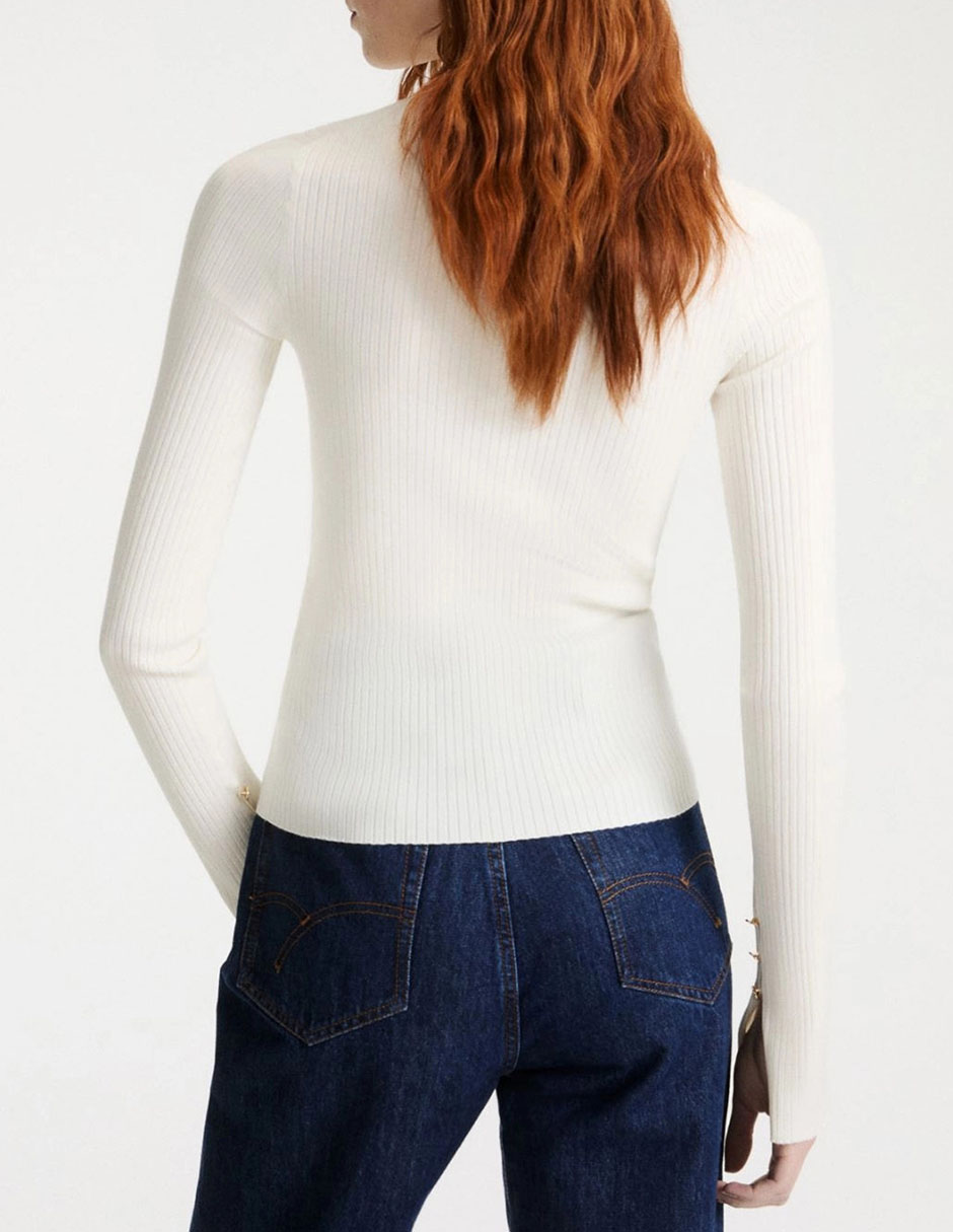 Suéter cuello redondo para mujer 6