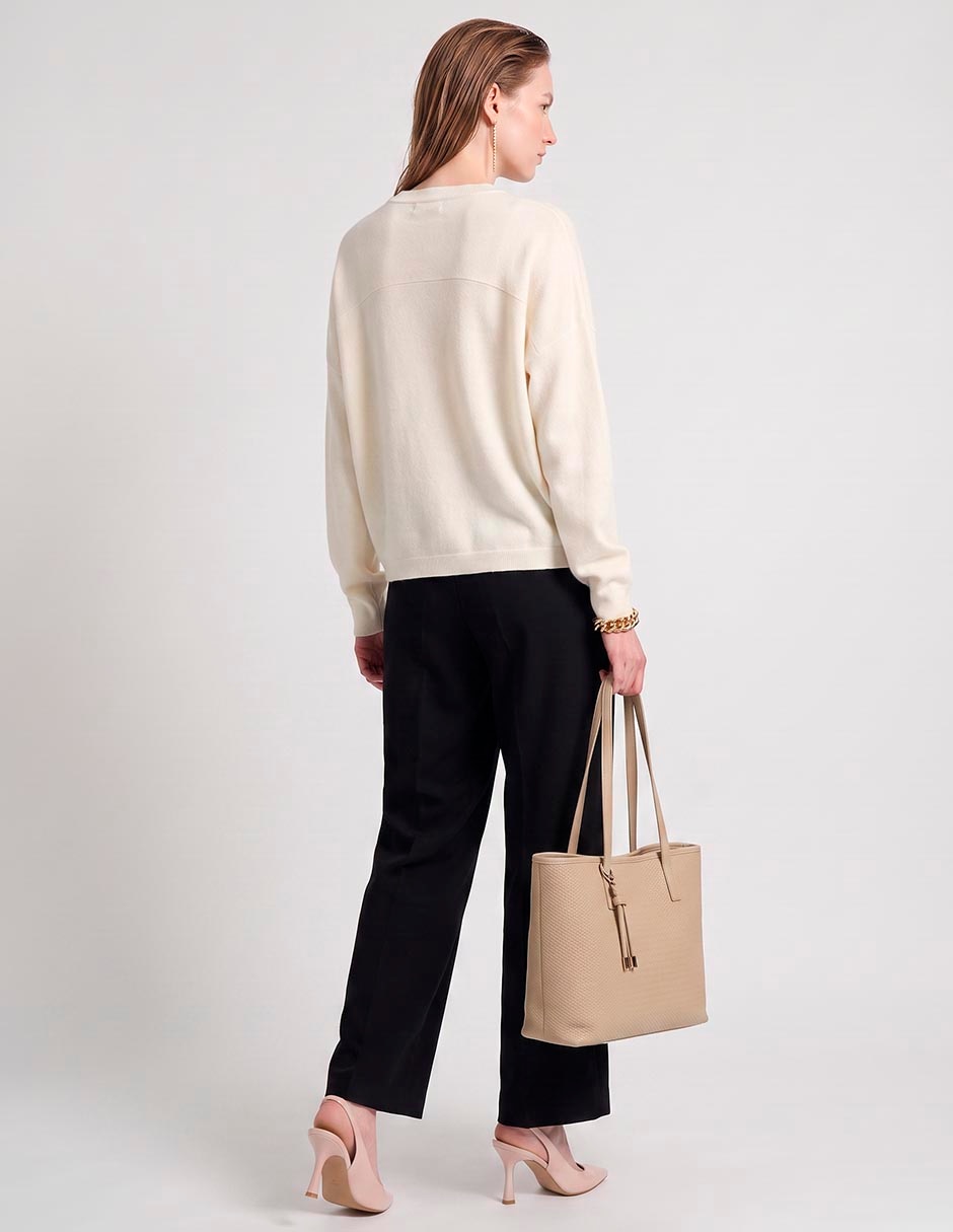 Suéter cuello redondo para mujer 2
