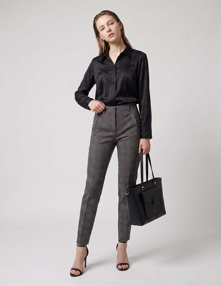 Pantalón de vestir recto para mujer 3