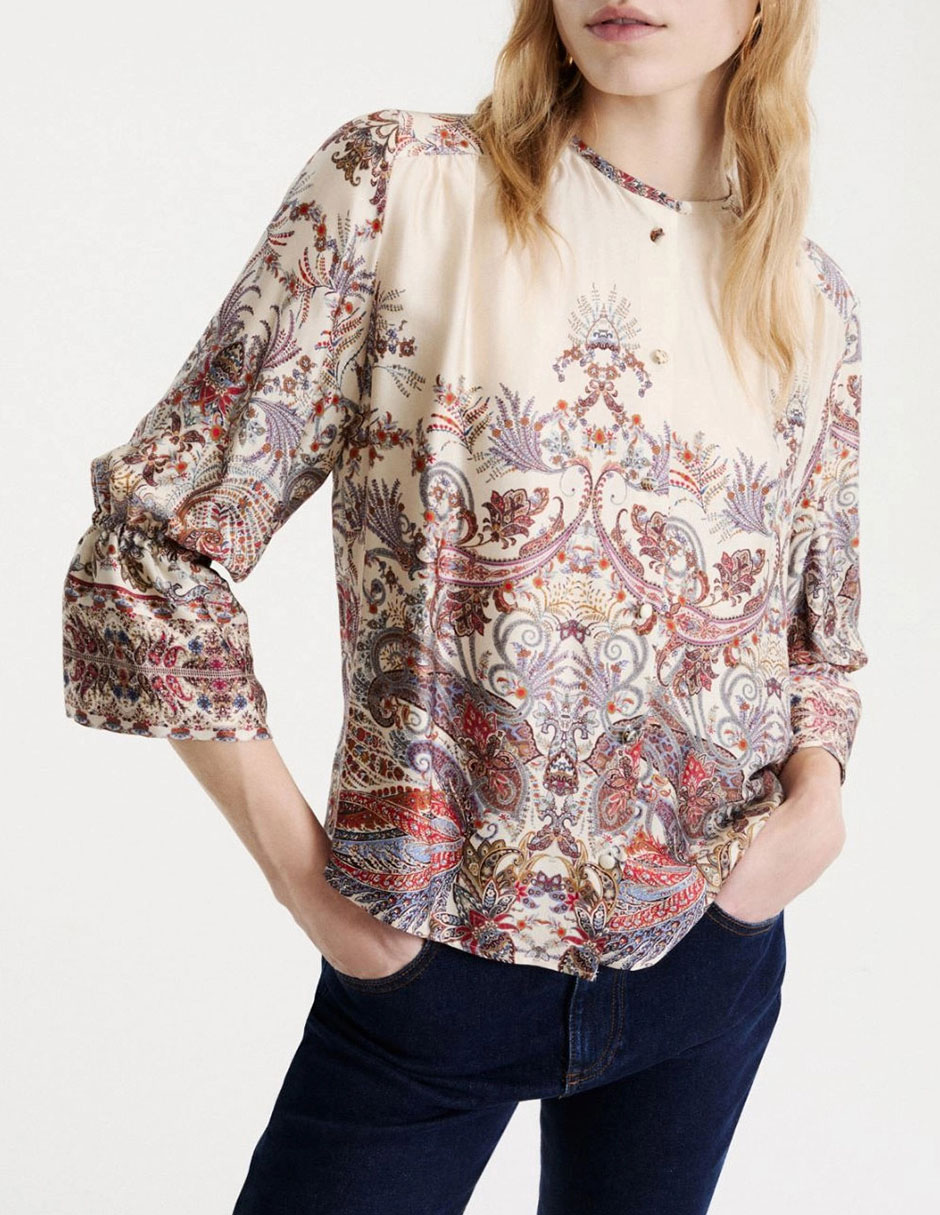 Blusa manga 3/4 para mujer Blusa manga 3/4 para mujer