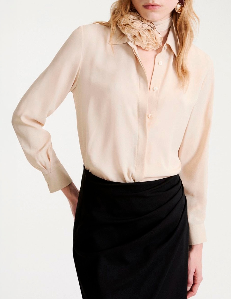 Blusa camisera manga larga para mujer Blusa camisera manga larga para mujer
