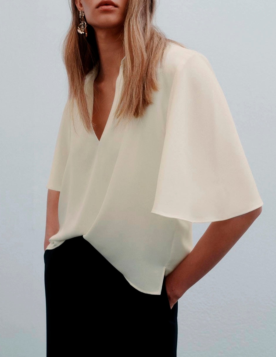Blusa manga al codo para mujer 3
