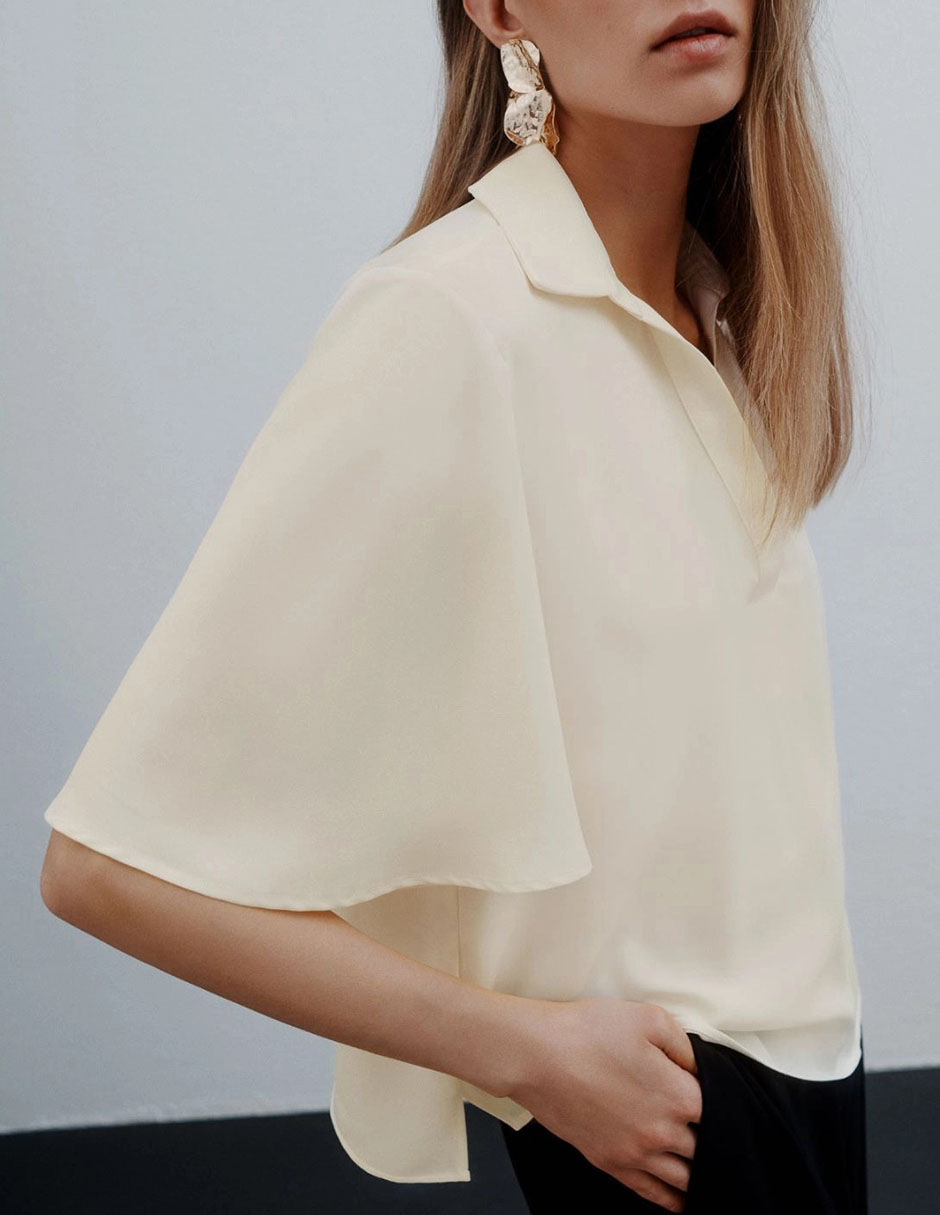 Blusa manga al codo para mujer 4