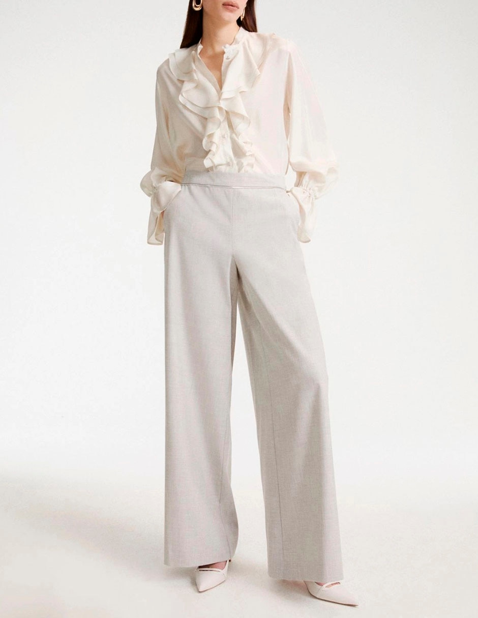 Pantalón de vestir amplio para mujer 3