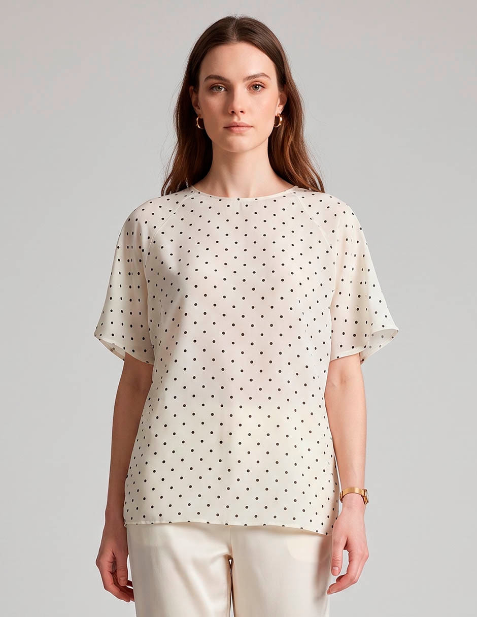 Blusa manga corta para mujer