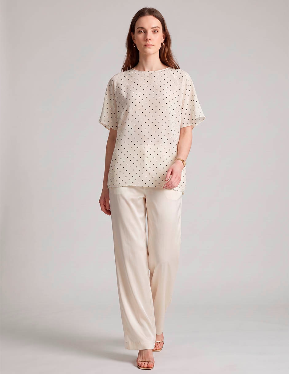Blusa manga corta para mujer