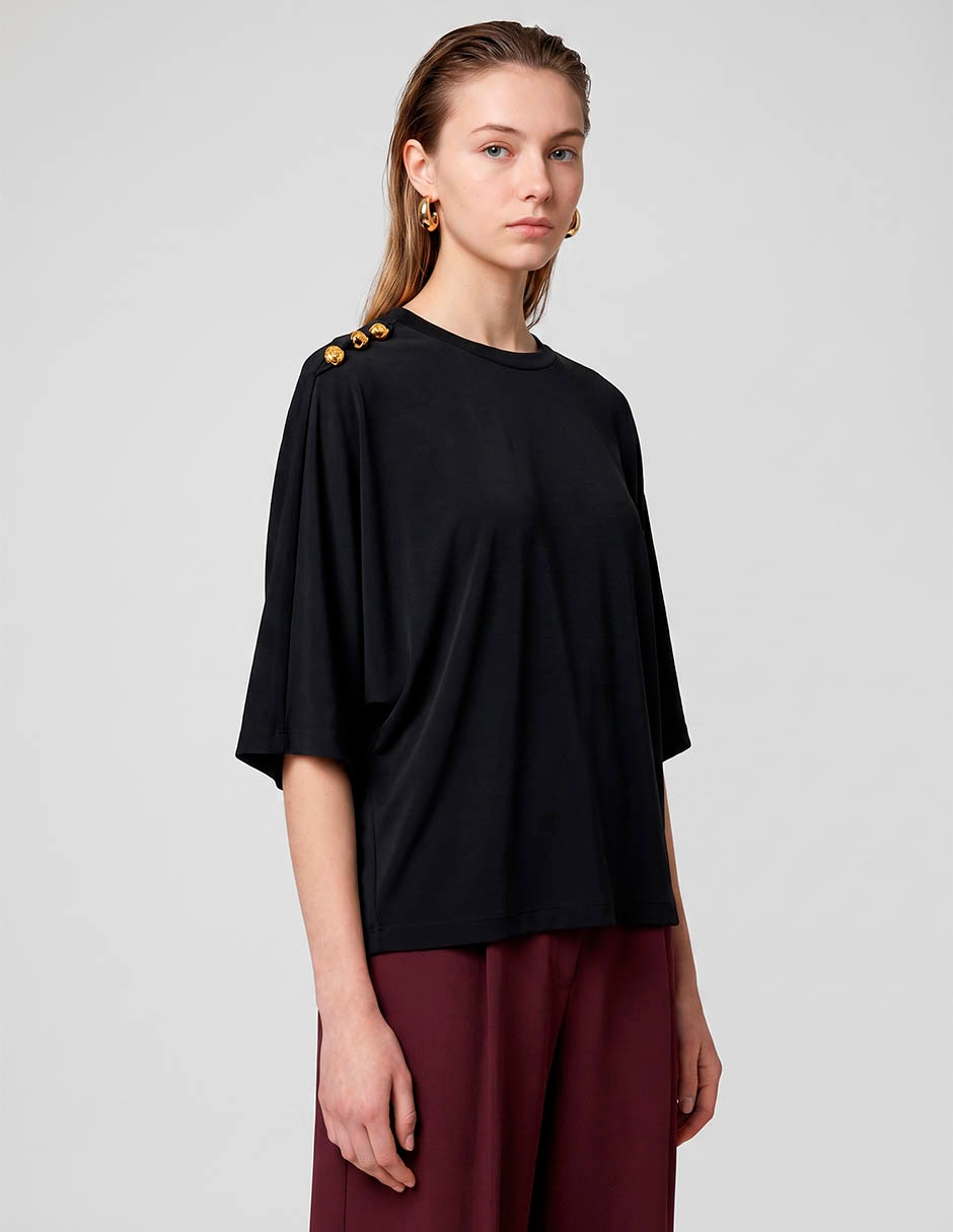 Playera manga al codo para mujer