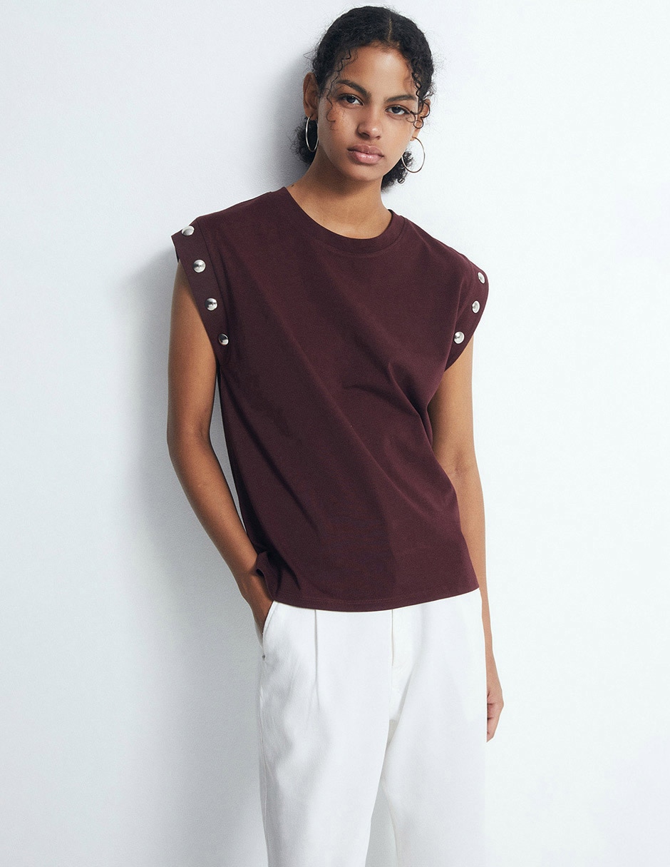 Playera manga corta cuello redondo para mujer 1