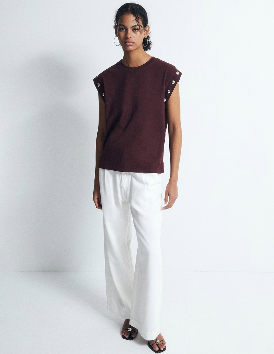 Playera manga corta cuello redondo para mujer 5