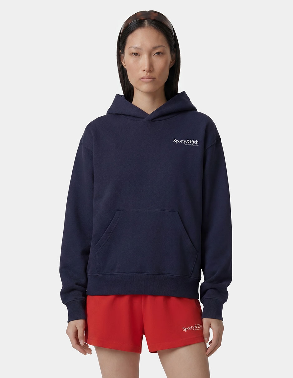 Sudadera con capucha y bolsa para mujer