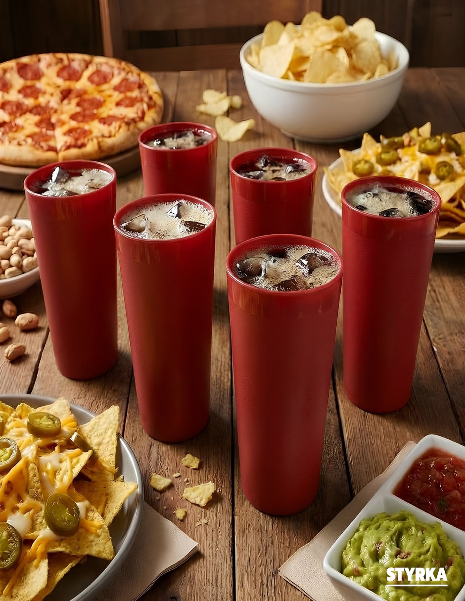 Set vasos largo Styrka con 6 piezas