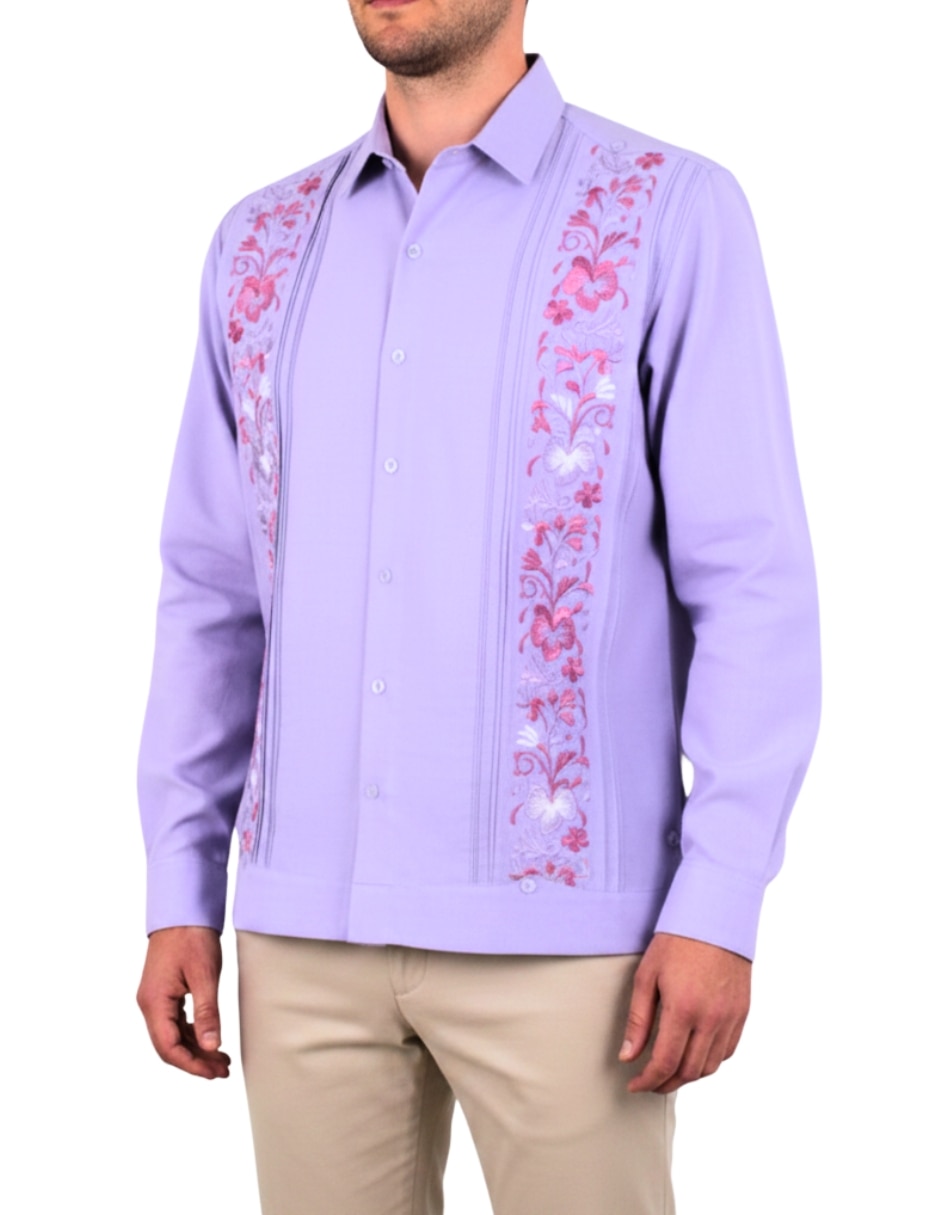 Guayabera manga larga Teya Artesanal para hombre