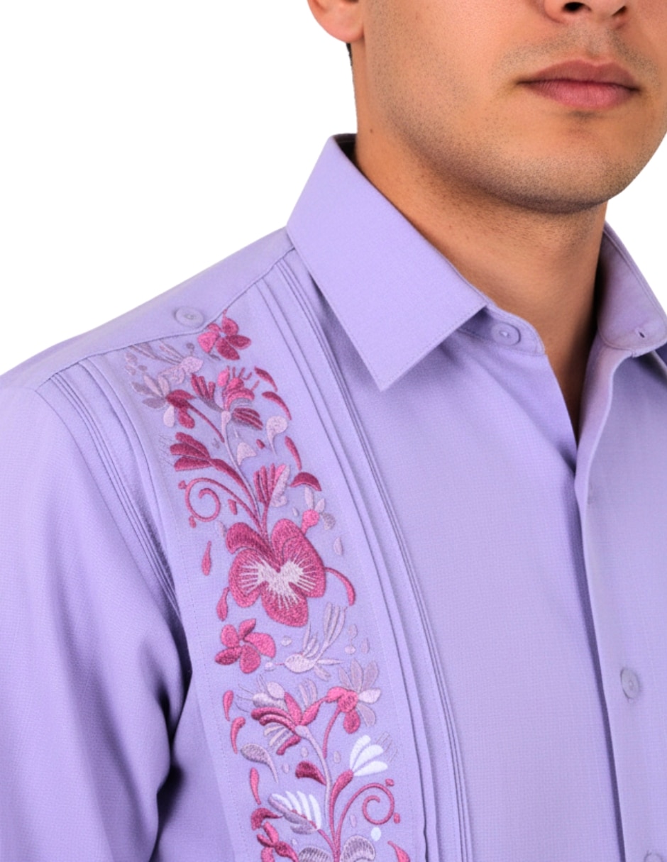 Guayabera manga larga Teya Artesanal para hombre