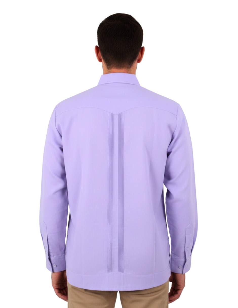 Guayabera manga larga Teya Artesanal para hombre