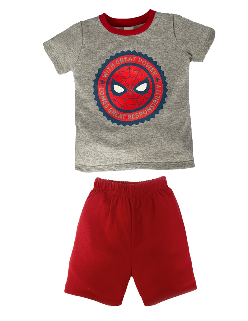 Conjunto de 2 piezas casual spiderman de algodón para niño 2