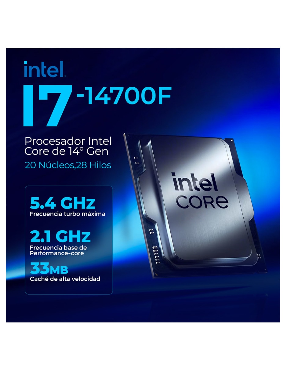 Computadora Gamer Xtreme PC Gaming XTMSII716GB55060PPB Intel Core i7 NVIDIA GeForce RTX 5060 16 GB RAM 1 TB SSD