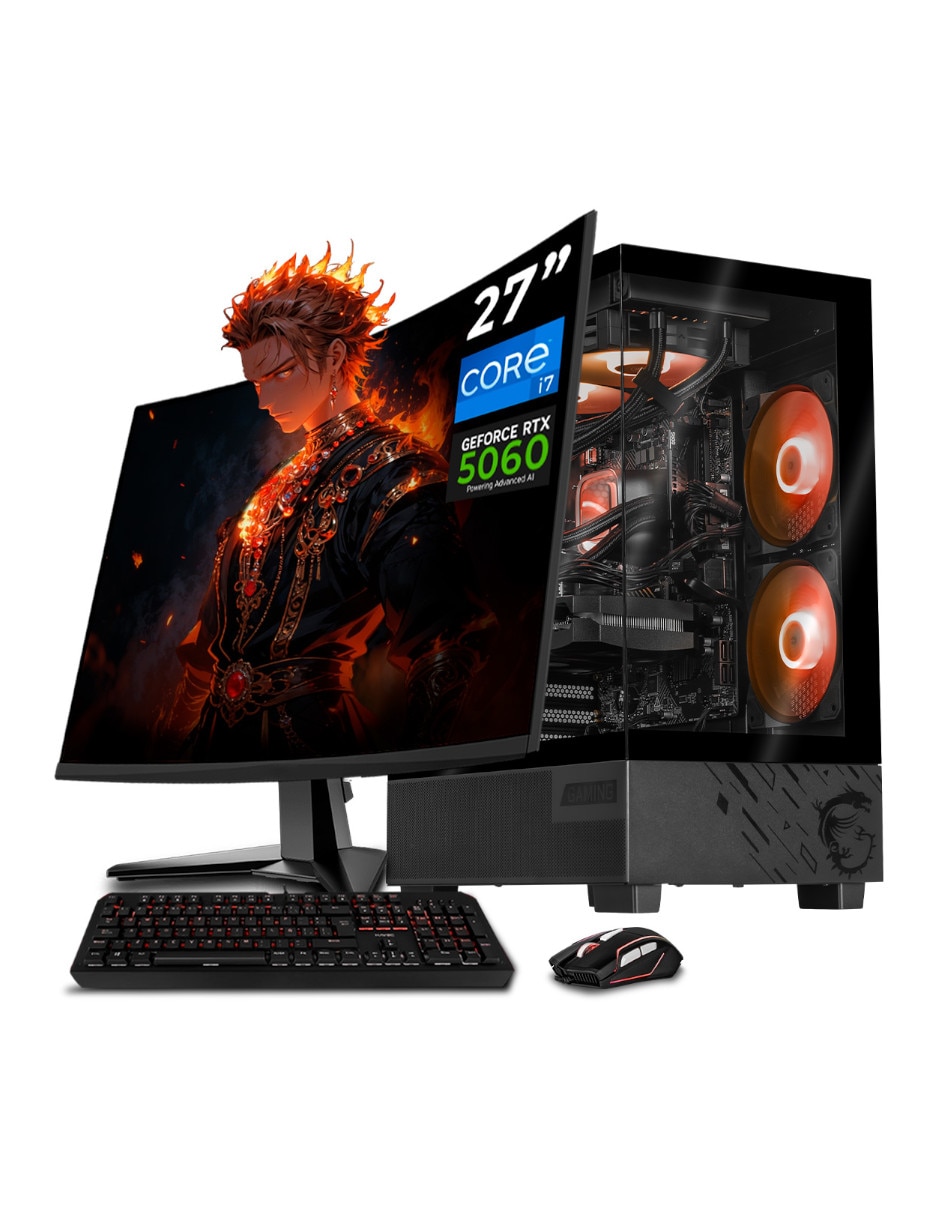 Computadora gamer Xtreme Pc Gaming XTMSII716GB55060MPPB 27 pulgadas Full Hd Intel Core I7 Nvidia Geforce RTX 5060 16 GB RAM 1 TB SSD