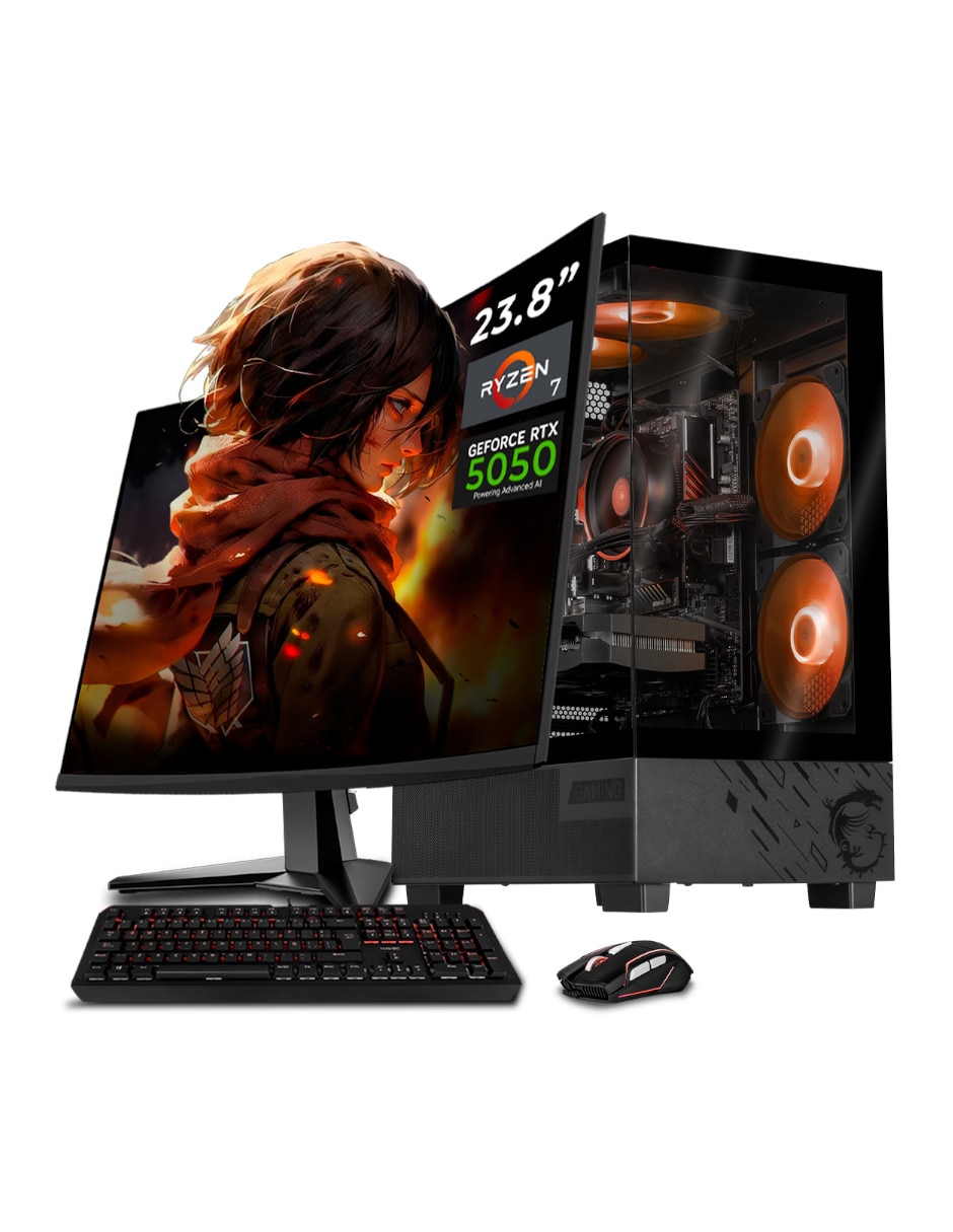 Computadora Gamer Xtreme PC Gaming XTMSIR716GB5050MPPB 23.8 pulgadas Full HD AMD Ryzen 7 NVIDIA GeForce RTX 5050 16 GB RAM 1 TB SSD