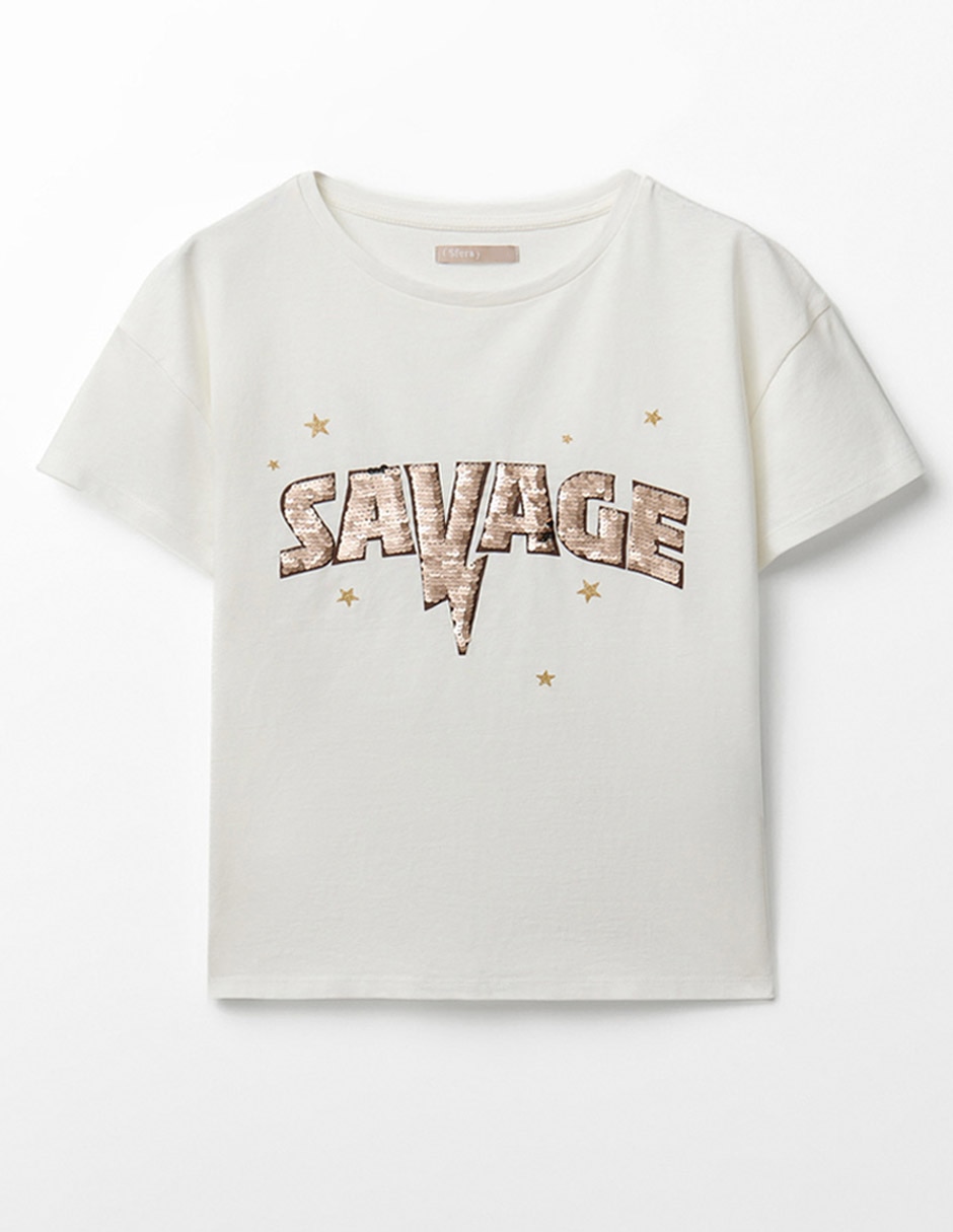 Playera manga corta cuello redondo para mujer 2