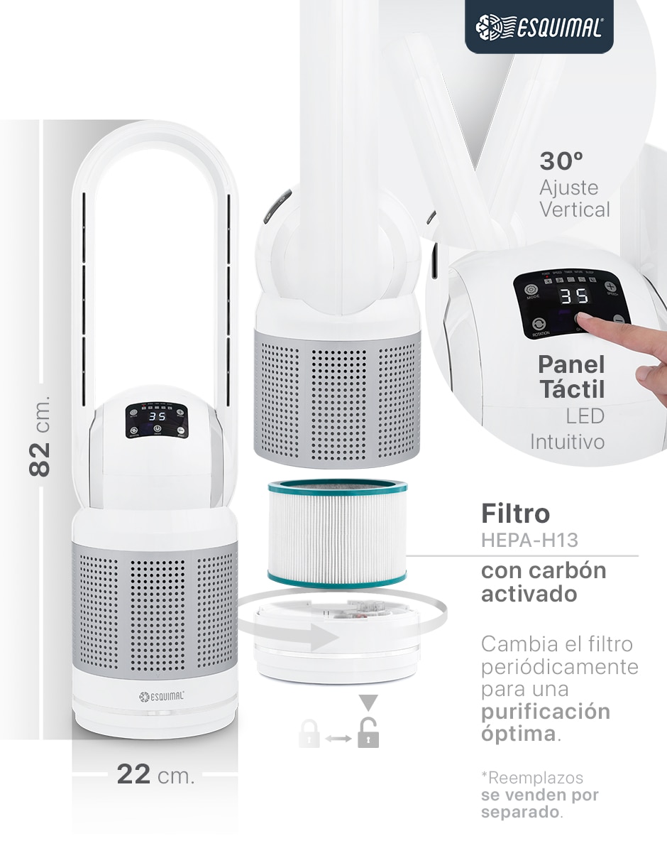 Ventilador 3 en 1 Sí 8 velocidades 8