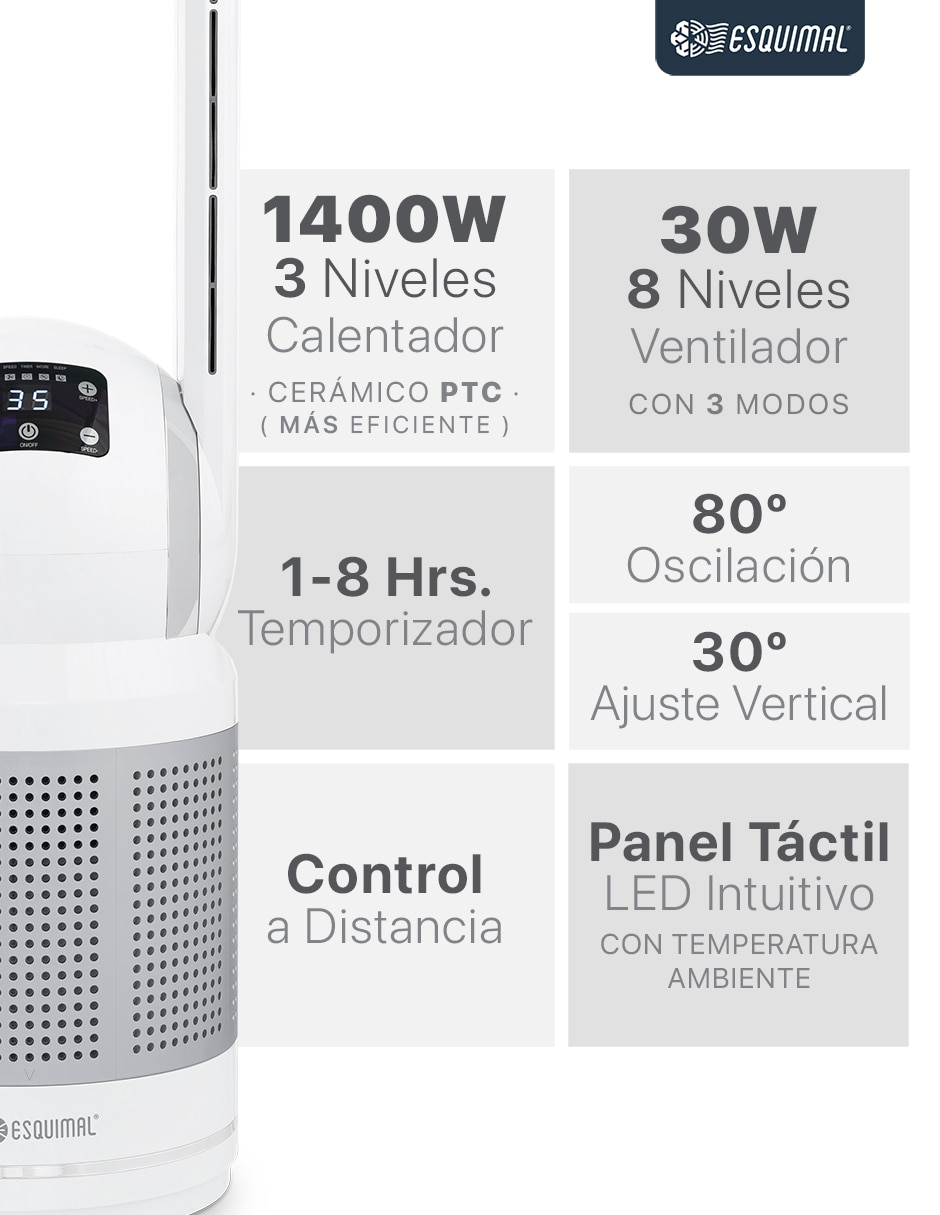 Ventilador 3 en 1 Sí 8 velocidades 5