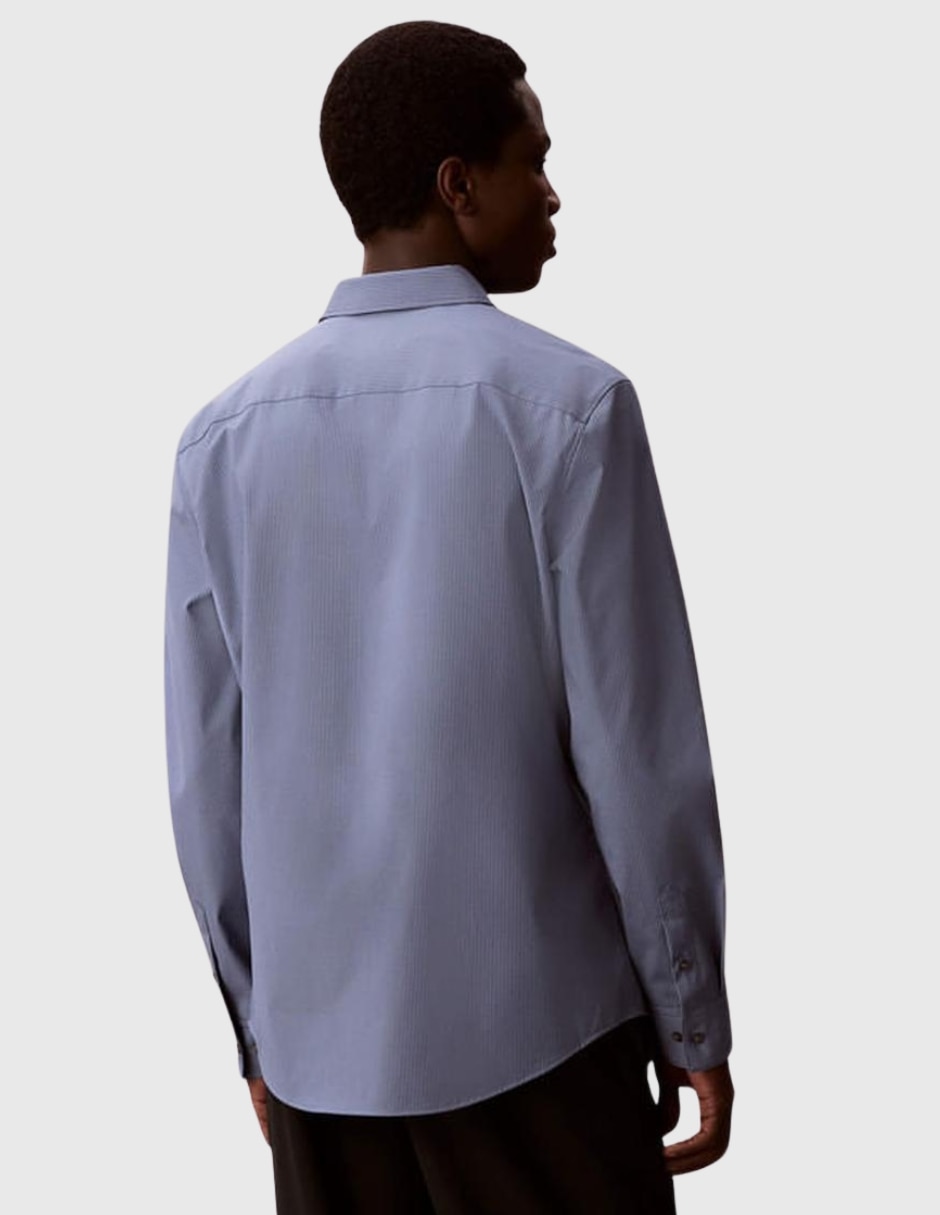 Camisa casual Calvin Klein de algodón manga larga para hombre