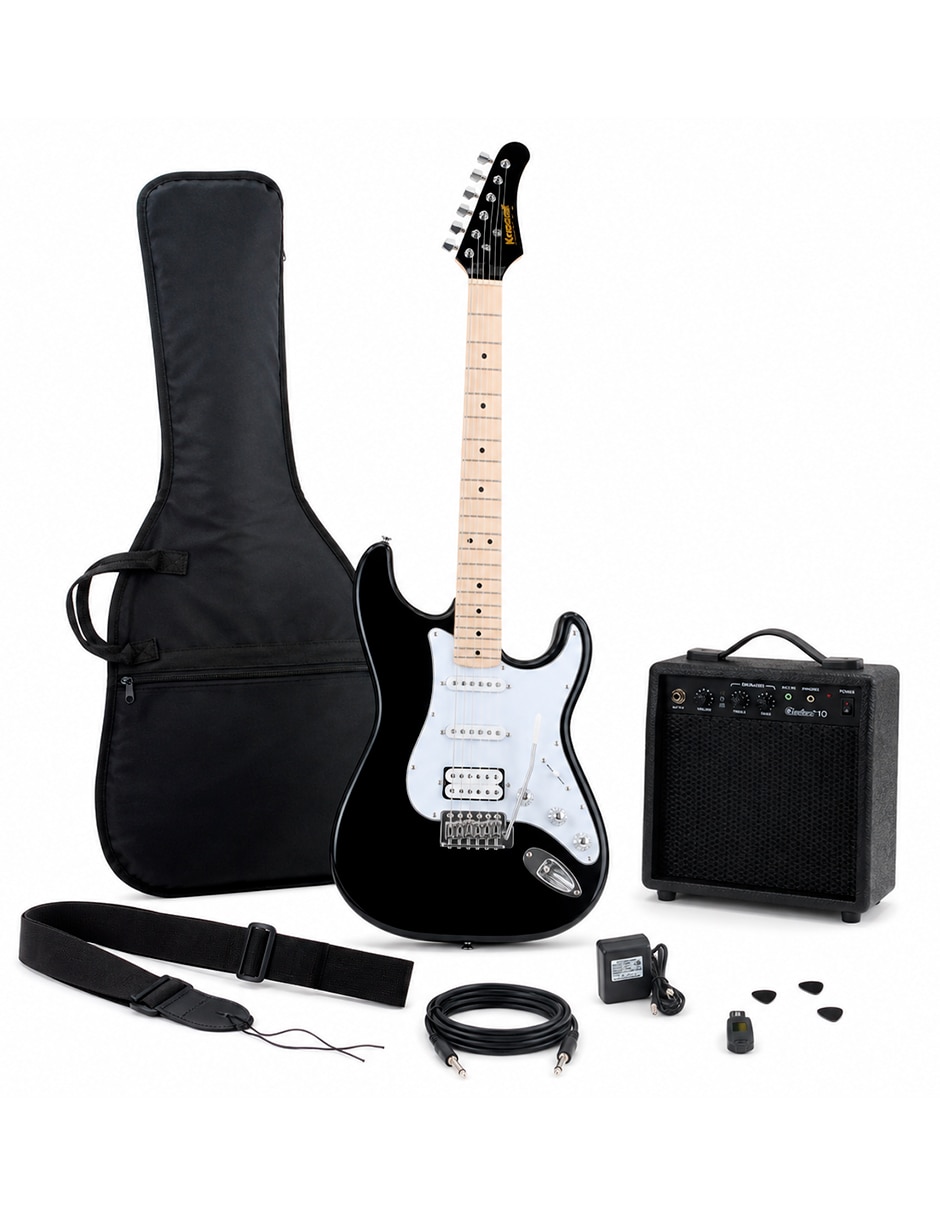 Guitarra eléctrica kramer focus ebony player pack